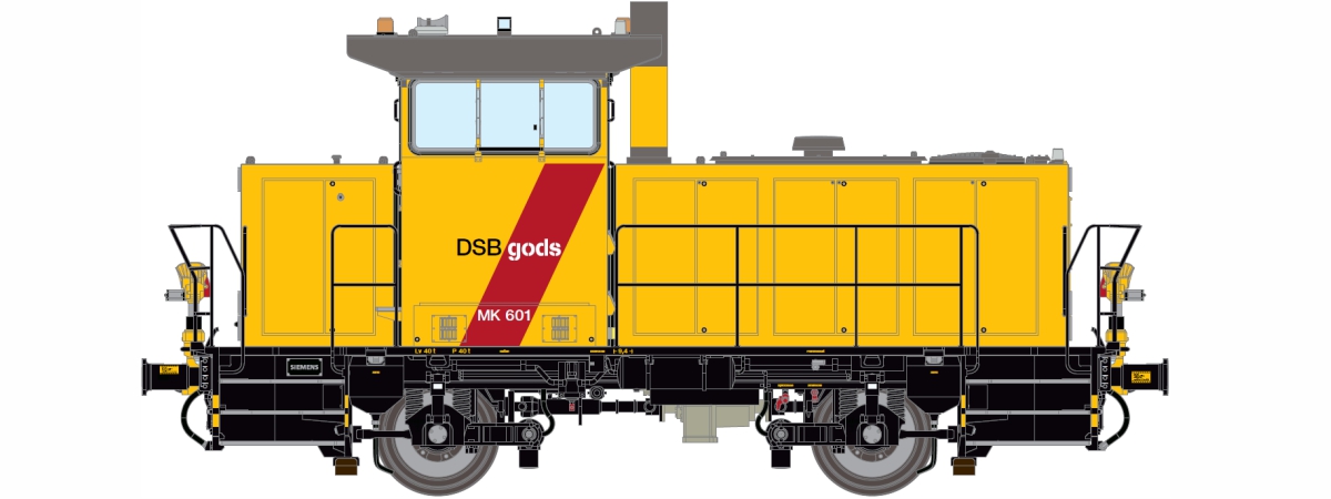 Dekas DK-8758014 - H0 - Diesellok MK 601 'DSB Gods Padborg', DSB, Ep. V - DC-Sound